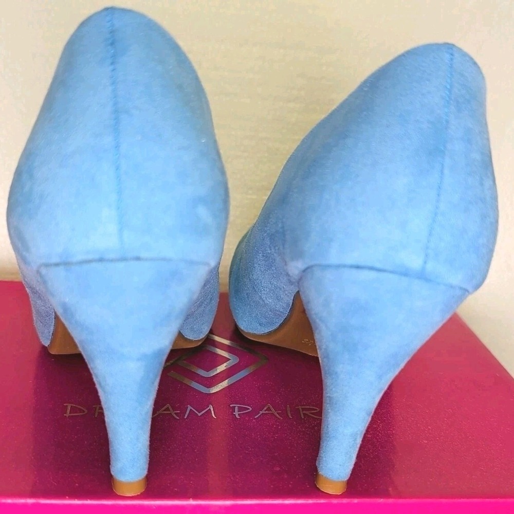 DREAM PAIRS Women Faux Suede Slip On Pumps Party Dress Shoes 3" Heel Size 8.5 - Picture 5 of 7